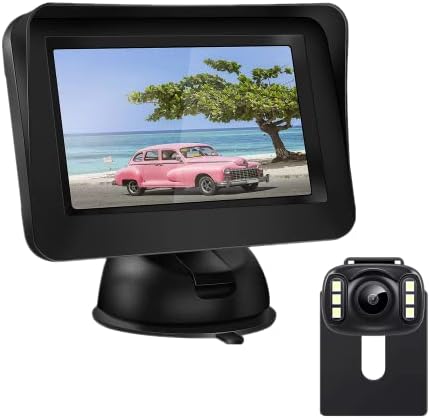 Geri görüş kamerası Dikiz Monitör Kiti, Araba Kamyon Minivan için, Su Geçirmez, Gece Görüş, Kolay Kurulum, 4.3 inç