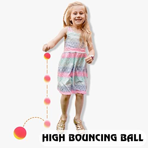 LoayBhok Kabarık Topları Toplu-18 PCS Superball 3 Boyutları Karışık Renk Yüksek Sıçrama Kabarık Topu Çocuklar için Parti