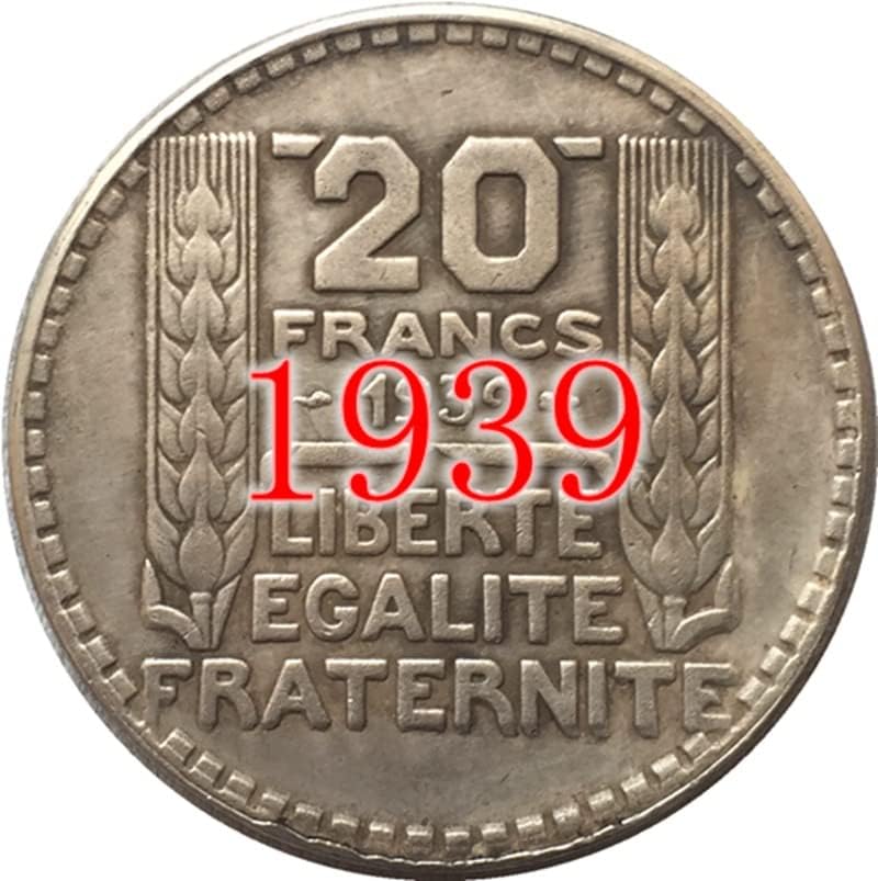 3 Farklı Tarih Fransız Paraları Saf Bakır Gümüş Kaplama Antika Gümüş Dolar Para El Sanatları Darbe olabilir