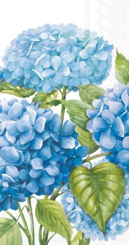 İdeal Ev Aralığı 16 Sayımlı 3 Katlı Kağıt Misafir Havlu Peçeteleri, Pembe Çiçeklerin Mavi Denizi
