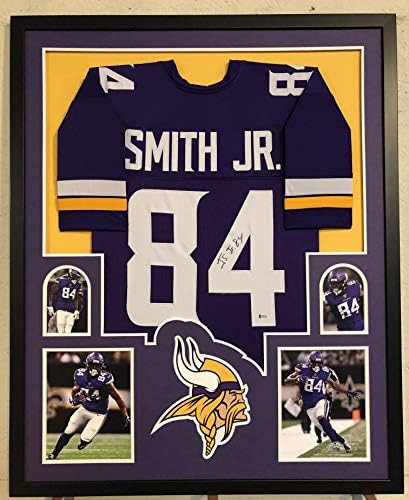 Irv Smith Jr İmzalı Özel Çerçeveli Minnesota Vikings Forması Beckett COA