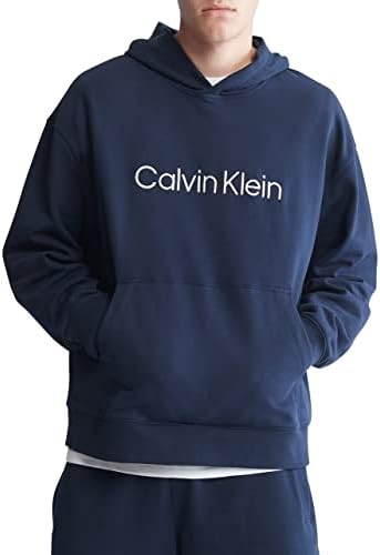 Calvin Klein Erkek Rahat Kesim Logo Fransız Havlu Kapüşonlu Sweatshirt