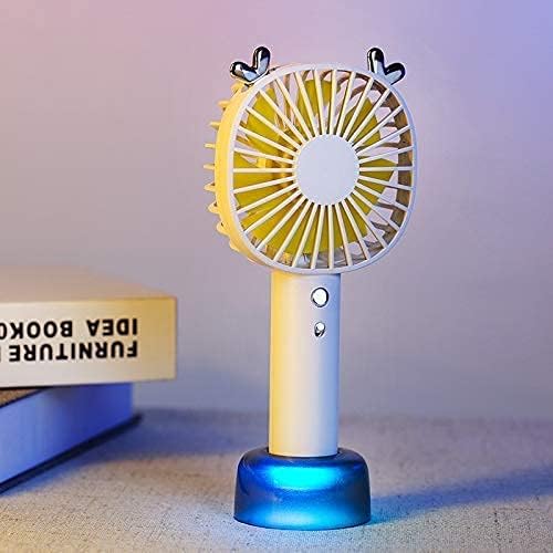 UXZDX Taşınabilir El Fanı Sevimli Küçük Fan El Fanı Küçük Şarj Edilebilir Taşınabilir Mini Elektrikli Fan Öğrenci Ofis Masaüstü