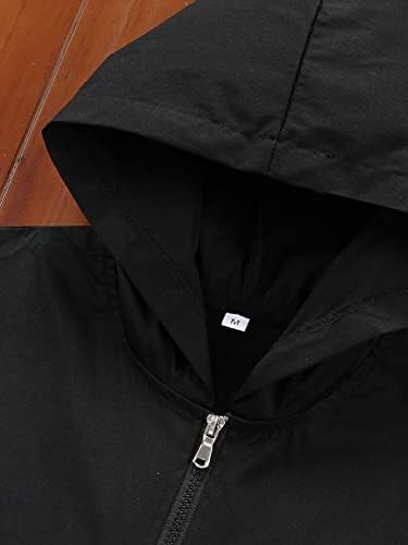 NINQ Erkekler için Ceketler-Tişörtsüz Erkek Eğimli Cepli Kapüşonlu Ceket (Siyah Renk, Beden: Orta)