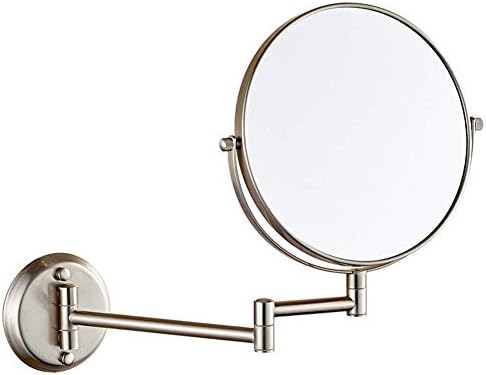 8 İnç duvara monte makyaj aynası, banyo için çift taraflı büyüteçli Makyaj Aynası, 3x / 5x / 7x / 10x büyütme, 360 derece
