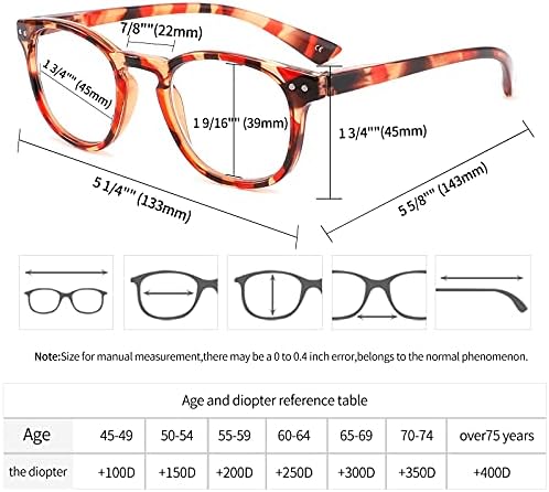 IVNUOYI 6 Paket okuma gözlüğü mavi ışık engelleme Konfor Bahar Menteşe, Bilgisayar Okuyucular Erkekler Kadınlar için, parlama