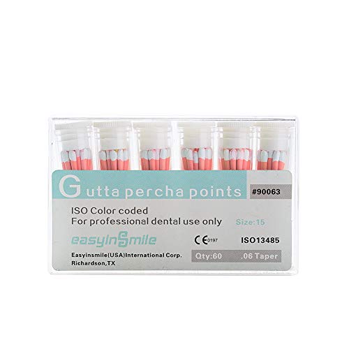 EASYINSMİL1Box Gutta Perka Endodontik Noktaları .02/.04/.Diş Endo için 06 Konik (15 0.6 Konik)