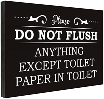 Banyo Tabelasını Yıkamayın, Lütfen Ev için Tuvalet Tabelasında Tuvalet Kağıdı Dışında Hiçbir Şeyi Yıkamayın, Ev Ofis veya
