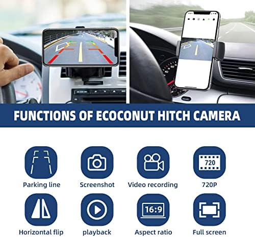 Kablosuz Hitch Yedekleme Kamera, 720 P WiFi Manyetik Römork Hitch Yedekleme Arka/Ön Görüş Kamerası için kamyonet / At Römork/RV