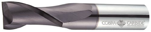 Cobra Karbür 24000 Mikro Taneli Katı Karbür Normal Uzunlukta Genel Uç Frezesi, Kaplamasız (Parlak) Kaplama, 2 Flüt, 30 Derece