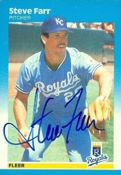 Steve Farr imzalı Beyzbol Kartı (Kansas City Royals) 1987 Fleer 367-İmzalı Beyzbol Kartları