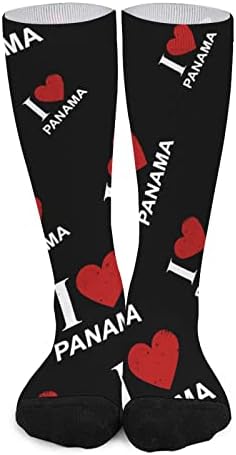 WEEDKEYCAT Seviyorum Panama Ekip Çorap Yenilik Komik Baskı Grafik Rahat Orta Kalınlıkta İlkbahar Sonbahar ve Kış için