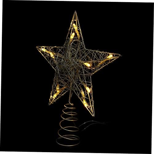 YARNOW 1 adet Xmas Demir Altın kumandalı ışıklar Tatil Masaüstü Işıltılı Top Wonderland Şenlikli Işıklı Süslemeleri Topper