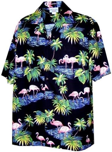 Pasifik Efsanesi Erkek Flamingolar havai gömleği