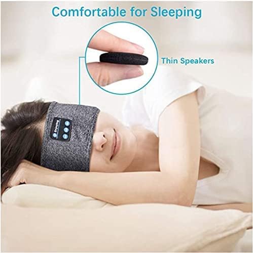 Ultra ince HD Stereo Hoparlörlü Uyku Kulaklıkları Kablosuz, Bluetooth Spor Kafa Bandı (Siyah) Yoga, Meditasyon, Koşu, Hava
