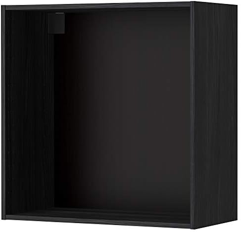 IKEA YÖNTEM duvar dolabı çerçevesi, 80x37x80 cm, ahşap efektli siyah