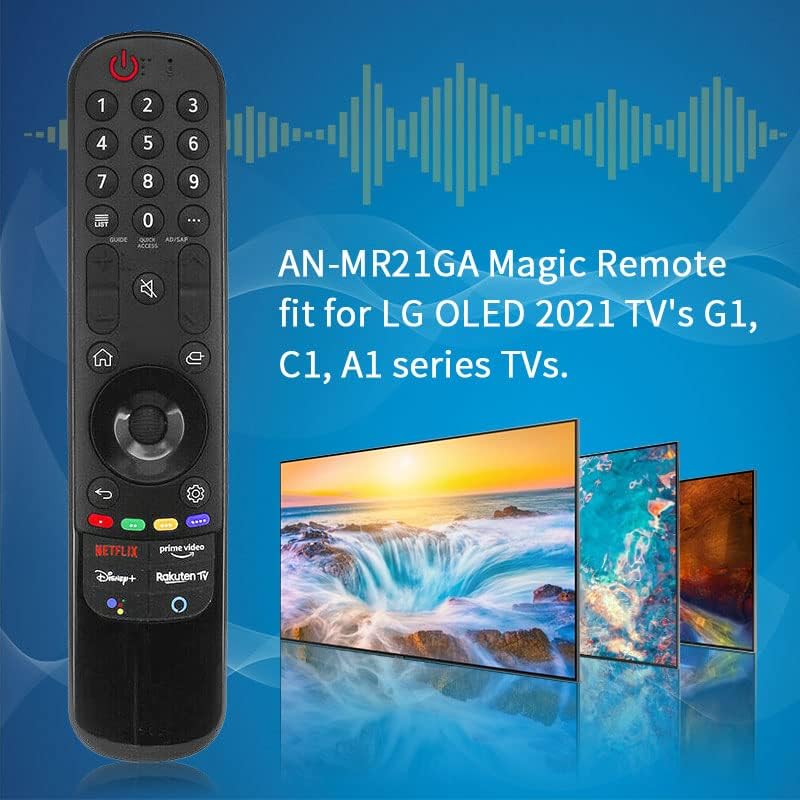 Yeni MR21GA Ses Sihirli Uzaktan Kumanda, Netflix Prime Video Disney+ Rakuten Tv Tuşları ile LG OLED 2021 TV'nin G1, C1, A1