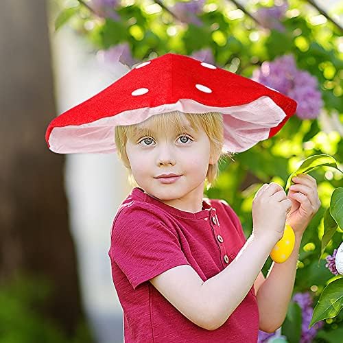 Alipis Mantar Şapka Kırmızı Şapka Beyaz Benekli Mantar Peluş Şapka Parti Giyinmek Şapka Cadılar Bayramı Cosplay Kostüm Aksesuarları