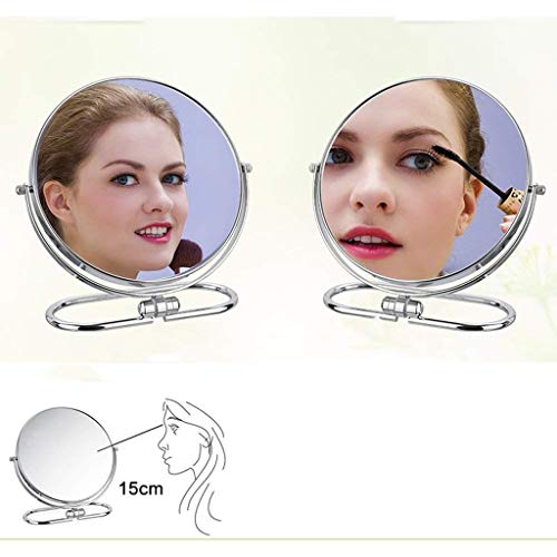 WSZJJ Metal Makyaj Aynası, Taşınabilir Ayna Makyaj Aynası Basit Ayna Çift taraflı