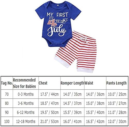 Benim İlk 4th Temmuz Bebek Erkek Kıyafet Amerikan Bayrağı Romper Yıldız Çizgili Şort Bağımsızlık Günü Yurtsever Giyim Seti