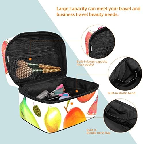 Asılı Seyahat makyaj çantası, Taşınabilir Makyaj Organizatör, Kozmetik Tutucu Fırça Seti, Kivi Mango Karpuz Limon Muz