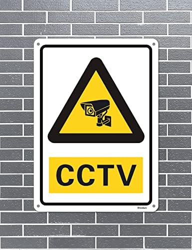 2 Paket CCTV 24 Saat Video Gözetim İzinsiz Giriş Yok İşaretleri, Alüminyum Metal Dış Mekan Kullanımı için Dayanıklı ve Paslanmaz