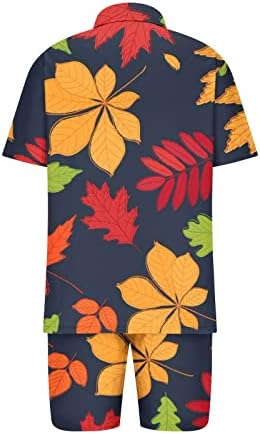 Erkek 2 Parça Çiçek Gömlek Hawaiian Setleri Moda Casual Düğme Aşağı Kısa Kollu Gömlek Hızlı Kuru Gevşek Plaj Takım Elbise