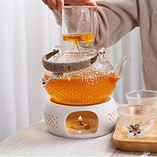 SDFGH Japon Tarzı bitkisel çay seti Filtre ile Sağlık Çiçek Demlik mum ısıtma çay ocağı Restoran Meyve Demlik