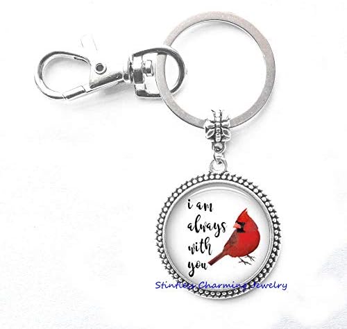 Kardinal Anahtarlık-Kırmızı Kardinal Anahtarlık-Reçine Takı Anahtarlık-Kardinal Anahtarlık-Sempati Hediye - Ben Her Zaman