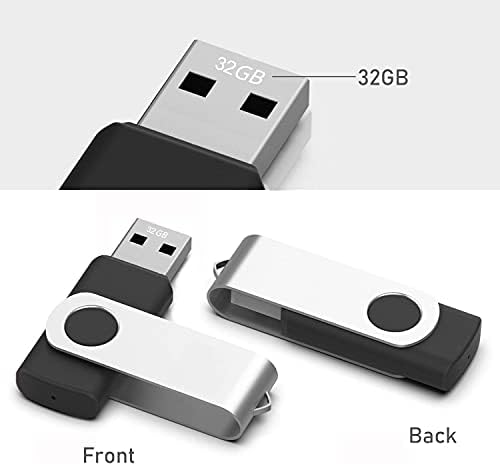 32 GB USB bellek Sürücüler 5 Paket, TYSHCY 32 GB USB 2.0 Başparmak Sürücüler Döner Bellek Sopa Atlama Sürücü Zip Sürücü Veri