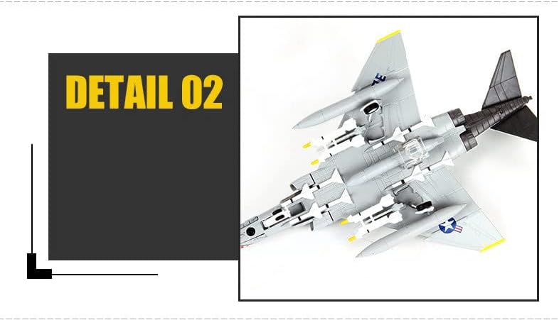 DAGİJİRD 1: 100 Alaşım Amerikan F-4C Hayalet Saldırı Uçak Modeli Uçak Modeli Fighter Havacılık Askeri Modeli