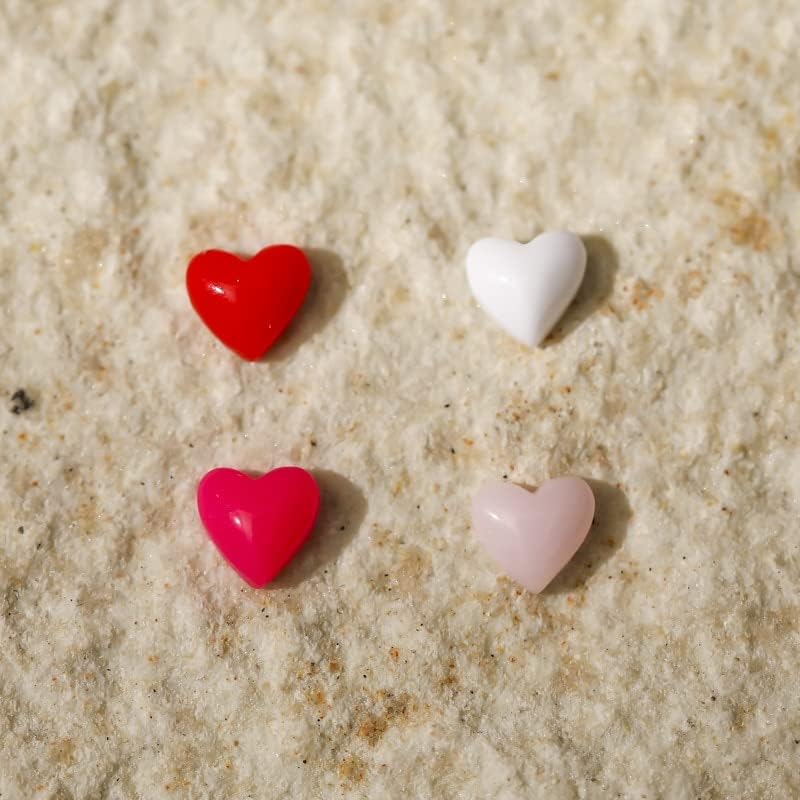 50 Adet/grup 3D Nail Art Dekorasyon Degrade Aşk Kalp Şeklinde Reçine Freshing DIY Manikür Tırnak Takılar Aksesuarları Tasarım