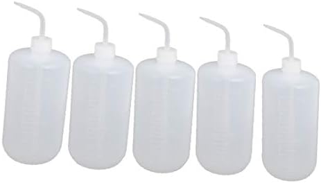 X-DREE 5 adet 1000 ml Bükülmüş Ucu Plastik Yağ Sıvı Depolama sıkılabilir şişe (5 adet 1000 ml Dağıtıcı de botellas de compresión