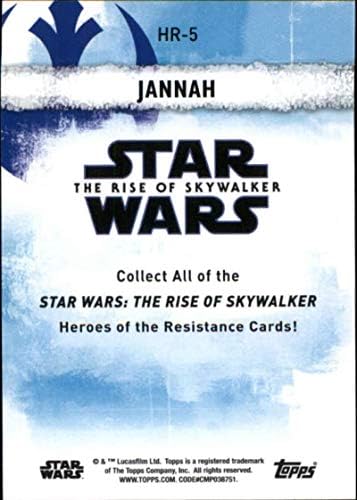 2020 Topps Yıldız Savaşları Yükselişi Skywalker Serisi 2 Direnişin Kahramanları HR-5 Jannah Ticaret Kartı