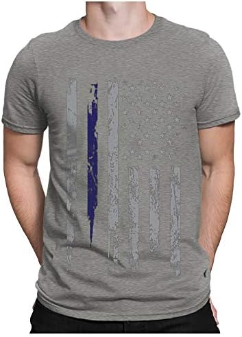Erkek ABD Bayrağı Vatansever T Shirt Gevşek Fit Unisex ABD Bayrağı Yıldız Çizgili Baskı Kısa Kollu Tee Gömlek 4th Temmuz