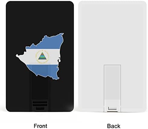 Nikaragua Haritası USB 2.0 Flash Sürücüler Memory Stick Kredi Kartı Şekli