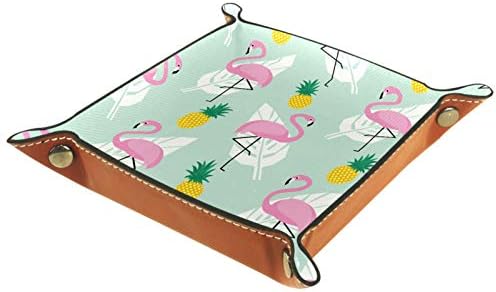 Lyetny Flamingo Organizatör Tepsi saklama kutusu Başucu Caddy Masaüstü Tepsi Değişim Anahtar Cüzdan bozuk para kutusu Tepsi
