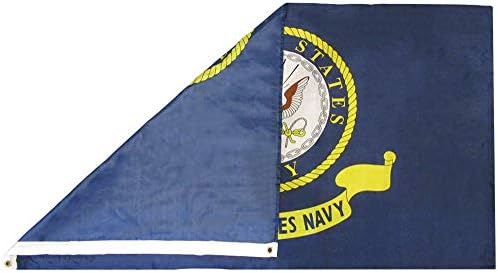 AES Amerikan Toptan Satış Mağazası 3x5 USN Amerika Birleşik Devletleri Donanması Amblemi 3'x5' Premium 75D Polyester Bayrak