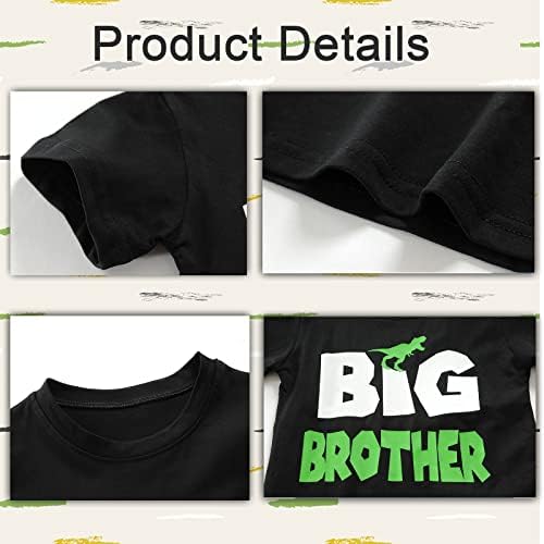 Büyük Kardeş Gömlek Yürümeye Başlayan Erkek Bebek Büyük Bro Duyuru T-Shirt grafikli tişört Crewneck Kısa Kollu Gömlek