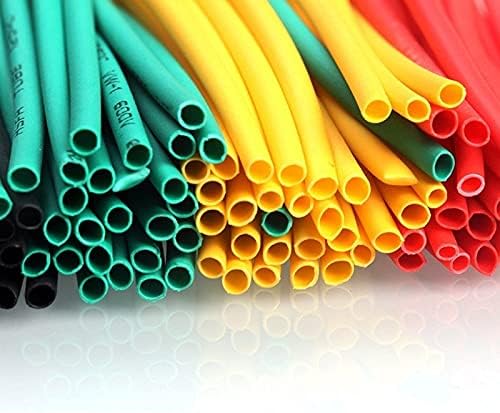 164 adet Set Poliolefin küçülen çeşitli ısı Shrink hortum kablo kablo yalıtımlı Sleeving boru seti SAL99 - (Renk: gösterildiği