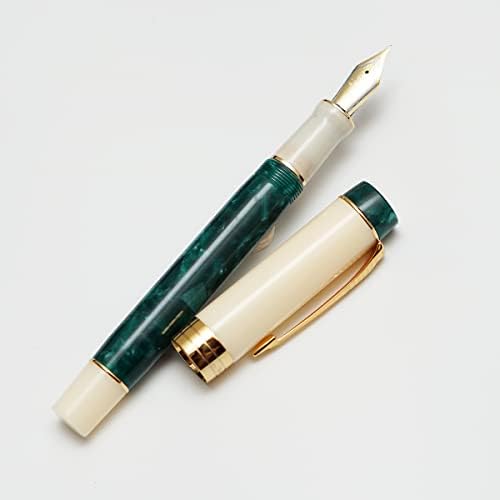Yeni Jinhao 100 Yeşil-Beyaz Reçine dolma kalem Ok Klip İnce Ucu 0.5 mm Akrilik Yazı ofis kalemi