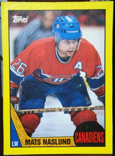 1987-88 Topps Paspaslar Naslund L Montreal Canadiens Kutusu Alt NHL Hokey Kartı