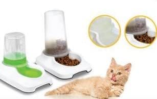 Kedi Su Çeşmesi, Sağlıklı Evcil Hayvan Mama İstasyonu veya Su İstasyonu-Yerçekimi Besleyiciler, Evcil Hayvan Su Sebilleri-Otomatik