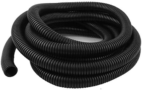 X-DREE 4.7 M Siyah otomotiv kablosu Kablo Demeti Oluklu Boru Dış Çapı 28mm (4.7 M negro automotriz arnés de cableado tubo