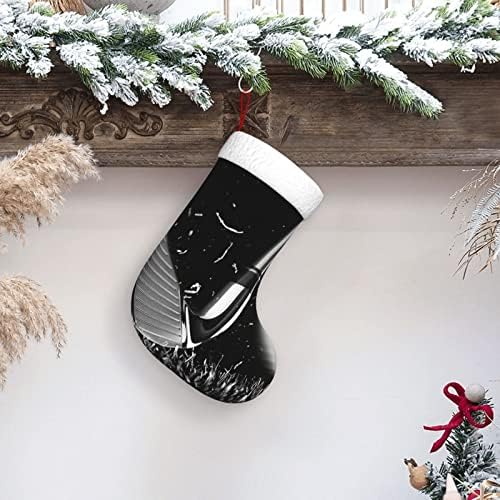 YİLEQUAN 18 İnç Noel Çorap Klasik Çorap, Siyah ve Beyaz Golf, Aile Tatil Noel Partisi Süslemeleri için