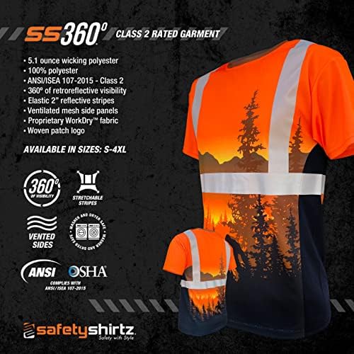 SafetyShirtz SS360 Wildland Tişört - ANSI Sınıf 2-Turuncu