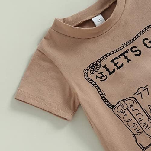 Alfabe T Shirt İnek şort takımı Avrupa ve Amerikan Tarzı Üstleri Rahat Şort Moda İki Parçalı Set Erkek Bebek Giysileri