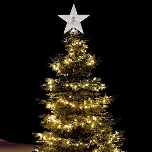 Kisangel Noel Süslemeleri Yule Ağacı Topper 1 pc Noel Yıldız Ağacı Topper Çiftlik Ağacı Topper Yıldız Süsler için Ağaç Süsleri