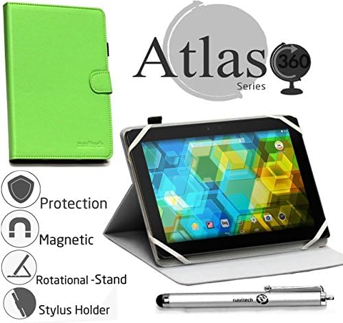 Navitech Yeşil 360 Dönme Kılıf Kapak ile Uyumlu Alldaymall Tablet, A33 Dört Çekirdekli