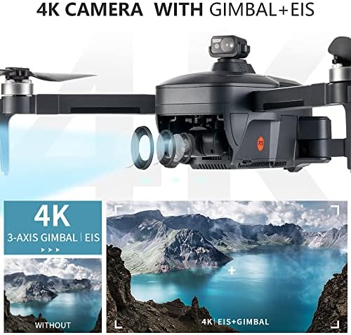 Yetişkinler için 4K UHD Kameralı GPS Dronları, ÇBS Sarsıntısız 3 Eksenli Gimbal, 9800ft HD Video İletimi, 360°Engel Algılama,
